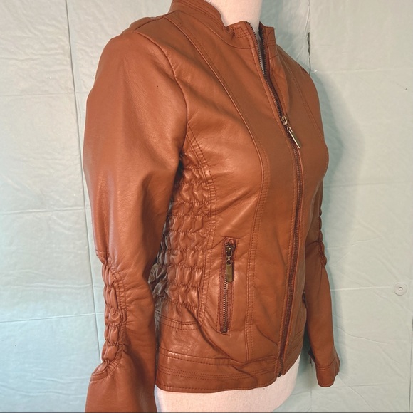 Charlotte Russe Vegan Leather Juniors Jacket, Small - Picture 2 of 12